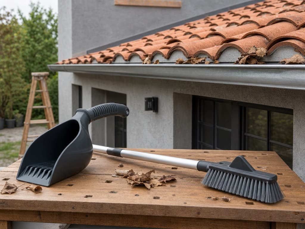 Gutter Scoop & Brush Kit with all included maintenance items