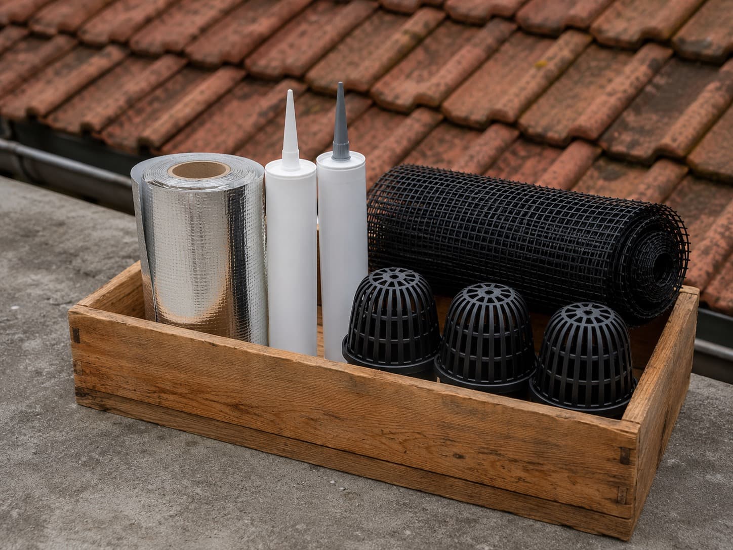Pre-Winter Roof Care Kit with all included maintenance items